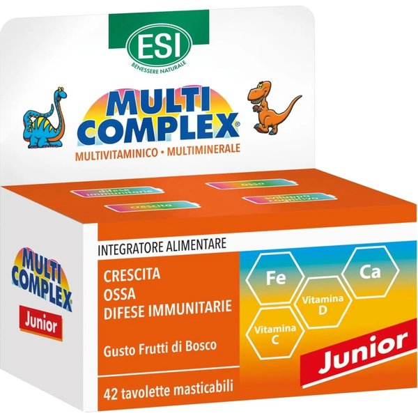 Esi Multicomplex Junior 42 Gustosi Dinosauri - Integratore Di Vitamine E Minerali-image