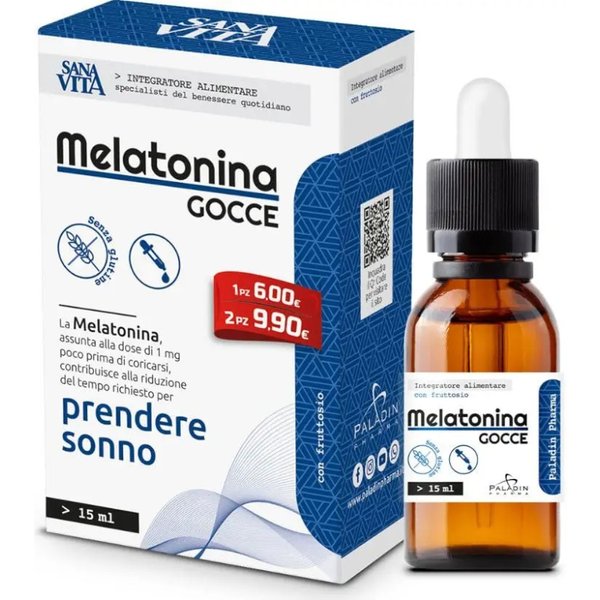 Sanavita Melatonina Gocce 15 Ml Gusto Cioccolato - Integratore Per Il Sonno-image