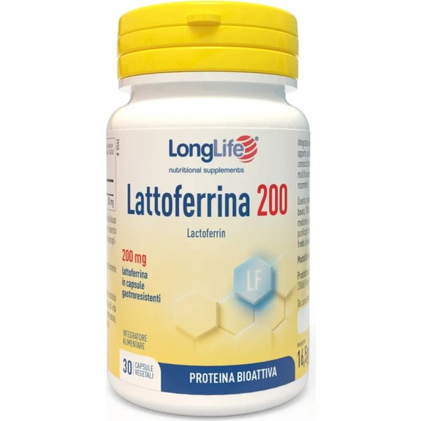 Longlife Lattoferrina 200 - Integratore Per Il Sistema Immunitario 30 Capsule-image