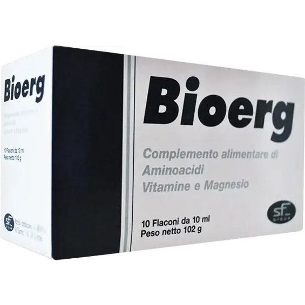 Bioerg 10 Flaconi Da 10 Ml - Integratore Di Aminoacidi Vitamine E Magnesio-image