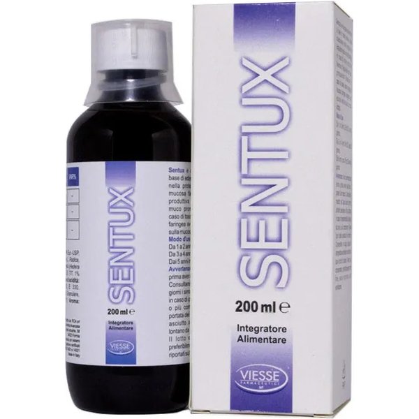 Sentux Sciroppo 200 Ml Gusto Lampone - Integratore Per La Tosse Produttiva-image