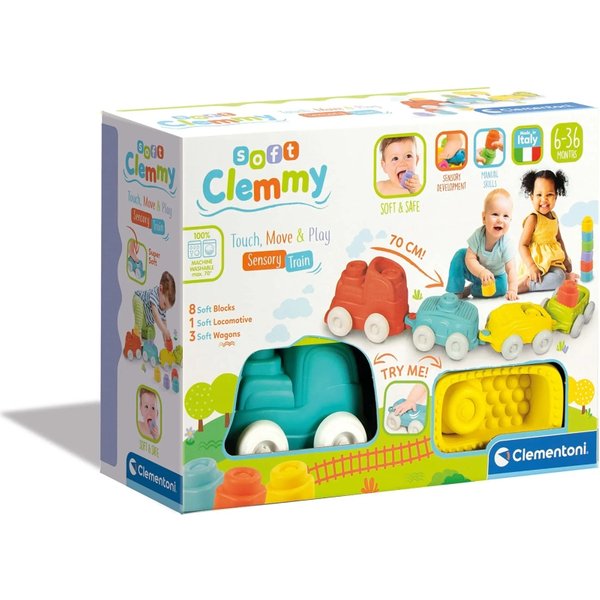 Clementoni Soft Clemmy - Trenino Sensoriale Tocca, Muovi E Gioca-image