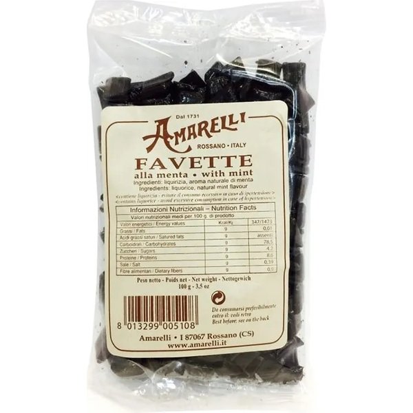 Amarelli Favette - Liquirizia Alla Menta In Bustina Da 100 G-image