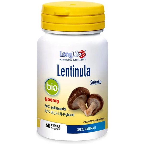 Longlife Lentinula Bio 60 Capsule - Integratore Per Le Difese Immunitarie-image