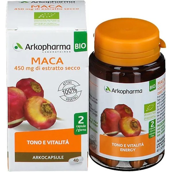 Arkocapsule Maca Bio 40 Capsule - Integratore Per La Stanchezza Fisica E Mentale-image