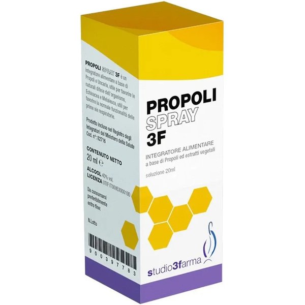 Propoli 3 Spray 20 Ml - Integratore Per Le Vie Respiratorie-image