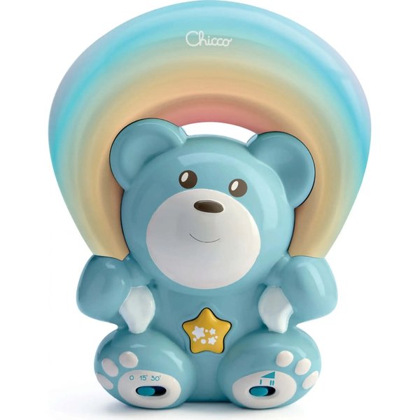 Chicco Orsetto Arcobaleno Blu - Proiettore Musicale-image