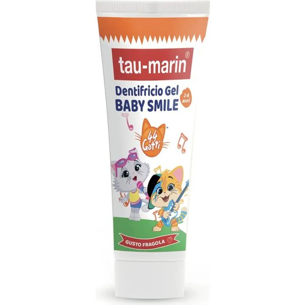 Tau-Marin Baby Smile 44 Gatti - Dentifricio Gusto Fragola 50 Ml-image