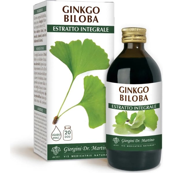 Ginkgo Biloba Estratto Integrale 200 Ml - Integratore Per L'apparto Cardiovascolare-image