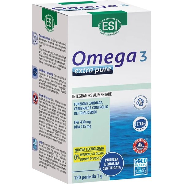 Esi Omega 3 Extra Pure 120 Perle - Integratore Per Il Benessere Cardiovascolare-image