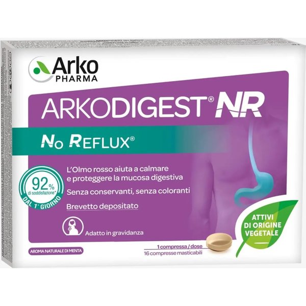 Arkodigest Nr No Reflux 16 Compresse Masticabili - Integratore Per Il Reflusso Gastrico-image