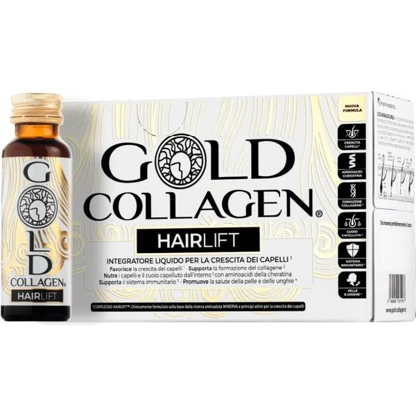 Gold Collagen Hairlift 10 Flaconcini Da 50 Ml - Integratore Per I Capelli-image