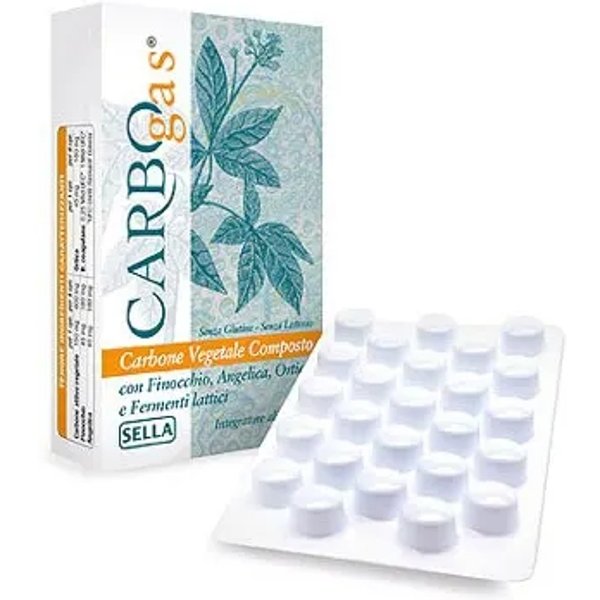 Carbogas 50 Compresse - Integratore Per Il Gonfiore Ed Il Gas Intestinale-image