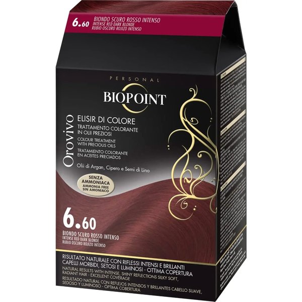 Biopoint Orovivo Elisir Di Colore - Tintura Per Capelli N.6.60 Biondo Scuro Rosso Intenso-image