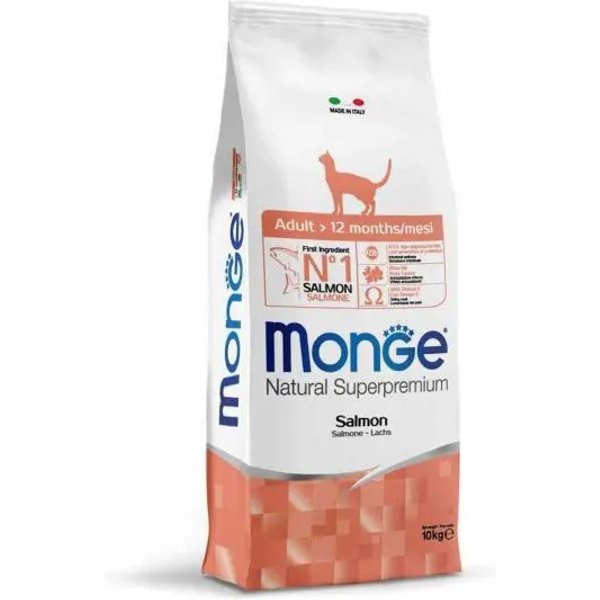 Monge Natural Superpremium Adult - Cibo Secco Per Gatti Al Salmone 10 Kg-image