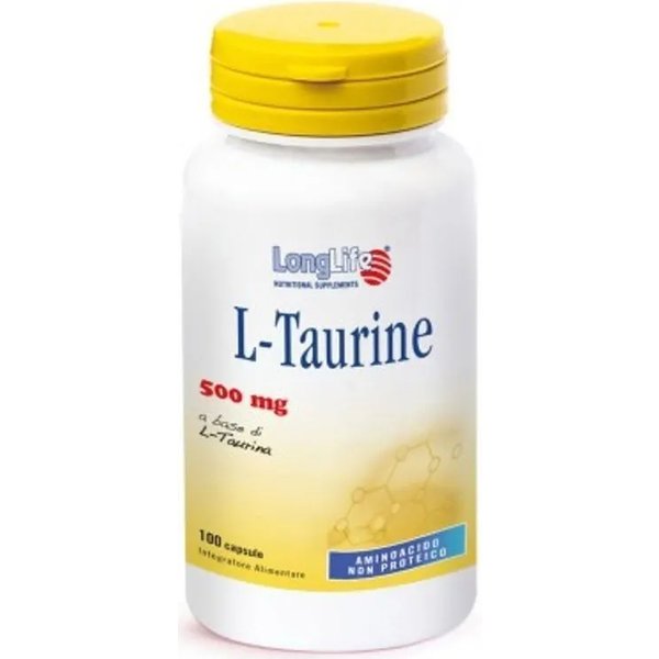 Longlife L-Taurine 100 Capsule - Integratore Per Il Sistema Nervoso-image