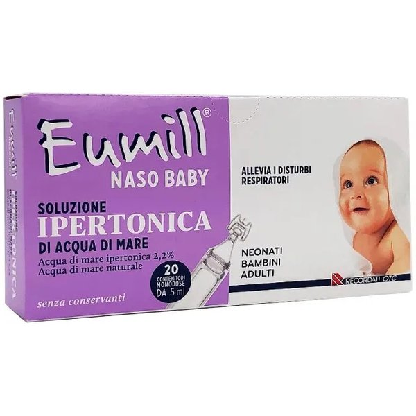 Recordati Eumill Naso Baby - Soluzione Ipertonica 20 Contenitori Monodose-image