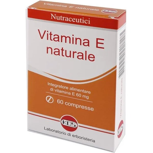 Kos Vitamina E Naturale 60 Compresse Da 60 Mg - Integratore Antiossidante-image