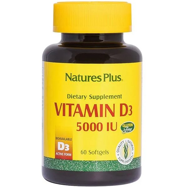 Vitamina D3 5000 Ui 60 Softgel - Integratore Per Le Ossa-image
