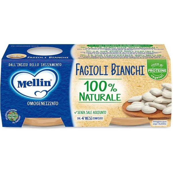 Mellin Fagioli Bianchi - Omogeneizzato Di Verdura 2 Vasetti Da 80 G-image