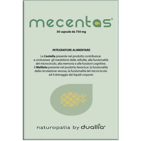 Mecentas 30 Capsule Da 750 Mg - Integratore Per Contrastare La Cellulite-image