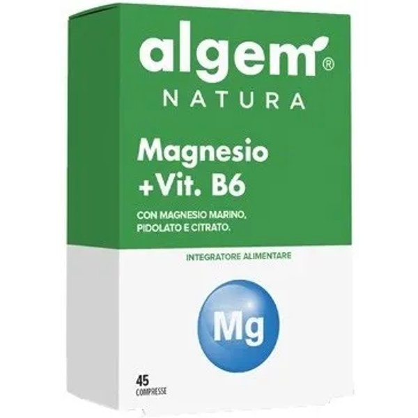Magnesio + Vit B6 - Integratore A Base Di Magnesio Marino 45 Compresse-image