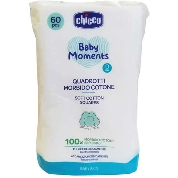 Chicco Baby Moments - Quadrotti In Morbido Cotone 60 Pezzi-image
