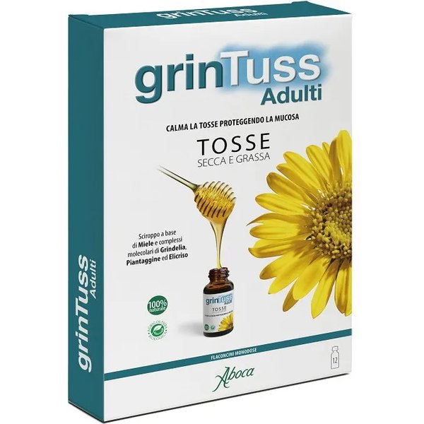 Aboca Grintuss Adulti - Sciroppo Per La Tosse Secca E Grassa 12 Flaconcini-image