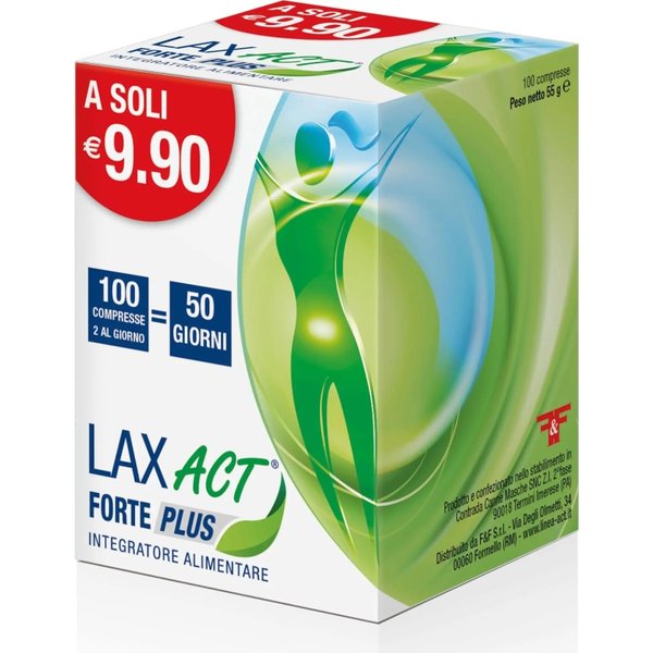 Lax Act Forte Plus 100 Compresse - Integratore Per La Regolarità Intestinale-image