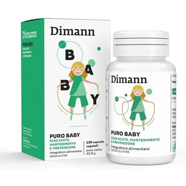 Dimann Puro Baby 120 Capsule - Integratore Per Le Vie Urinarie Infantili-image