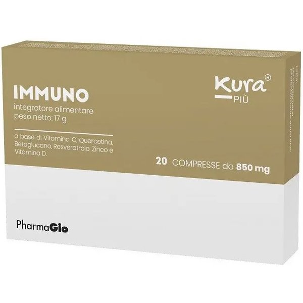 Kura Più Immuno 20 Compresse Da 850 Mg - Integratore Per Il Sistema Immunitario-image