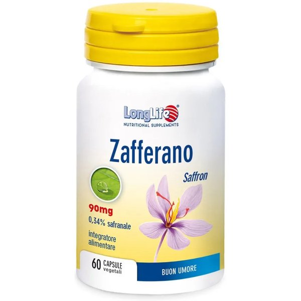 Longlife Zafferano 60 Capsule - Integratore Per Il Tono Dell'umore-image