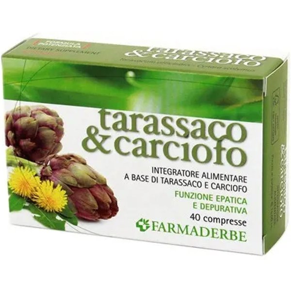 Tarassaco & Carciofo 40 Compresse - Integratore Per La Funzione Epatica-image