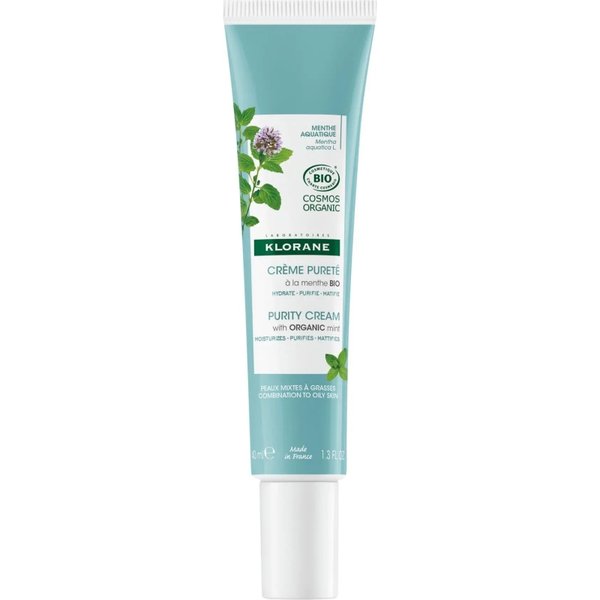 Klorane Crema Purificante Viso Menta Acquatica Bio 40 Ml-image