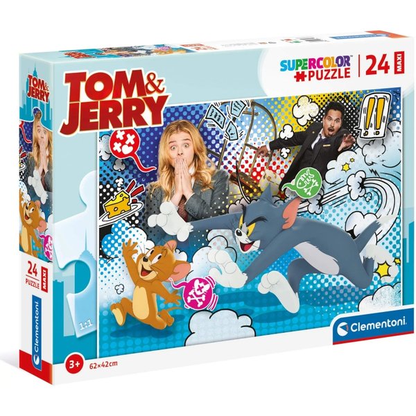 Clementoni Supercolor - Puzzle Maxi 24 Pezzi Tom & Jerry-image