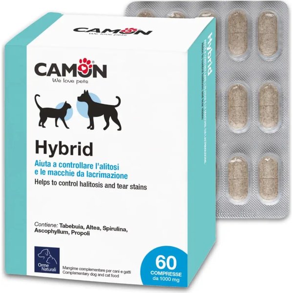 Camon Hybrid 60 Compresse - Mangime Complementare Per L'alitosi Di Cani E Gatti-image
