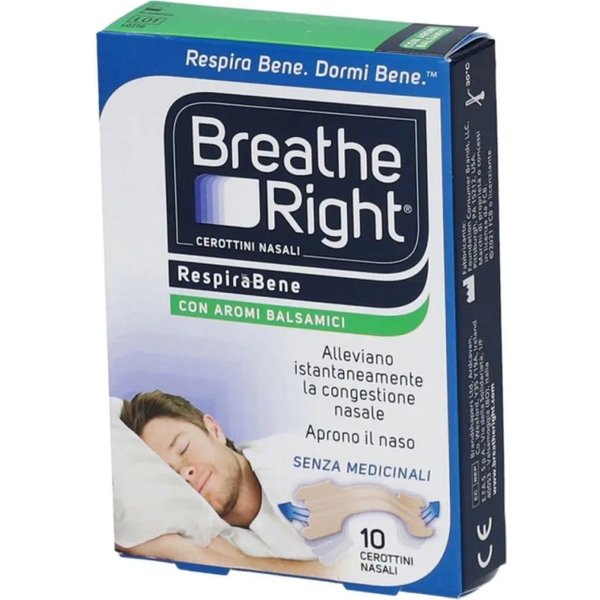 Breathe Right Classici - 10 Cerotti Nasali Decongestionanti Balsamici-image