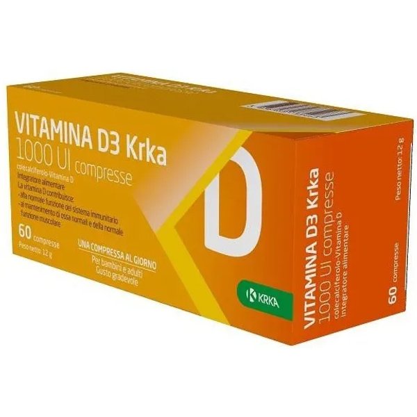 Vitamina D3 1000Ui 60 Compresse - Integratore Per Il Sistema Immunitario-image
