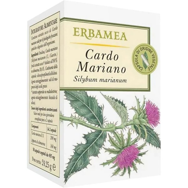 Erbamea Cardo Mariano 50 Capsule - Integratore Per Il Benessere Epatico-image