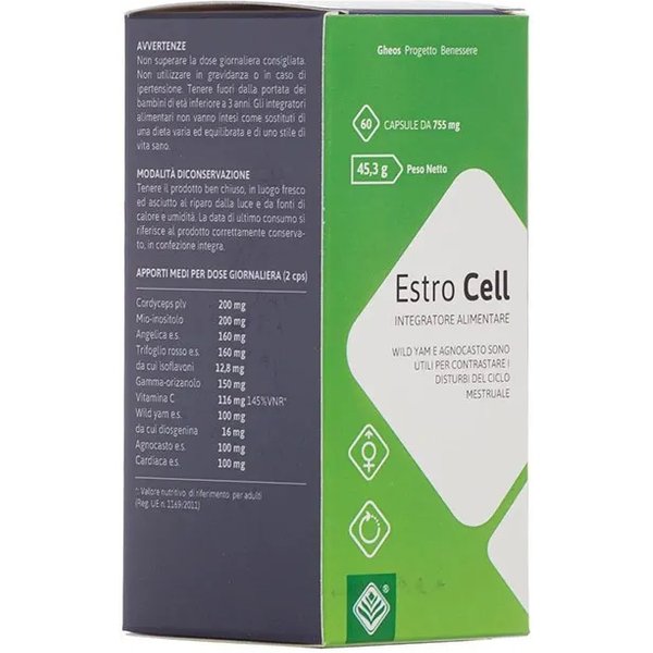 Estro Cell 60 Capsule Da 755 Mg - Integratore Per I Disturbi Del Ciclo Mestruale-image