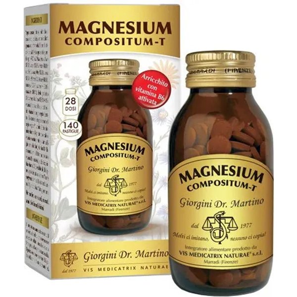 Magnesio Compositum-T 140 Pastiglie - Integratore Di Vitamine E Minerali-image