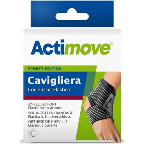Essity Actimove Sports Edition - Cavigliera Con Fascia Elastica - Taglia L Nera-image