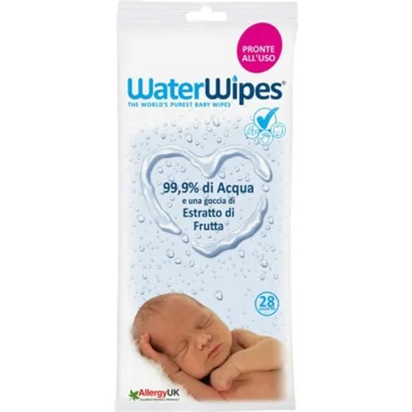 Waterwipes Water Wipes - 28 Salviette Umidificate Biodegradabili Per Bambini-image