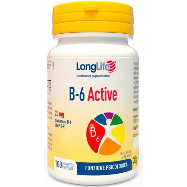Longlife B-6 Active 100 Compresse - Integratore Per La Funzione Psicologica-image