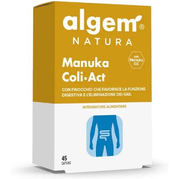 Algem Manuka Coli Act 45 Capsule - Integratore Per La Digestione E L'eliminazione Dei Gas-image