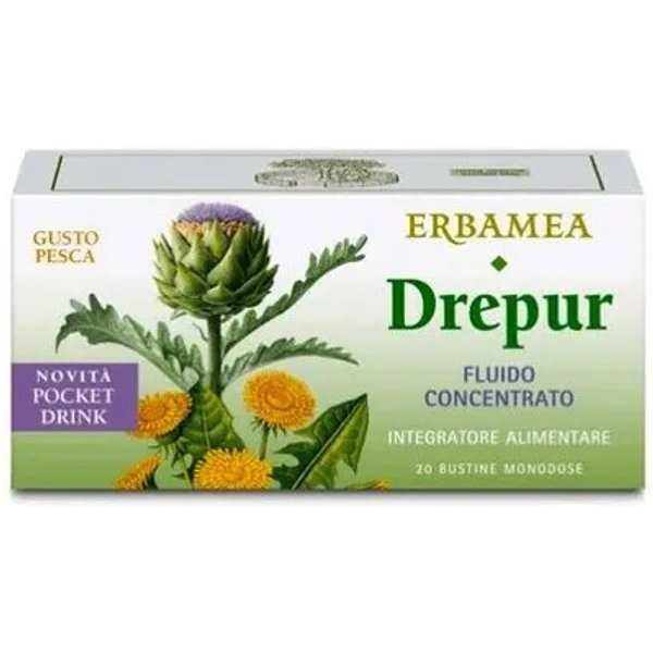 Erbamea Drepur Fluido 20 Bustine - Integratore Per La Funzione Epatica-image