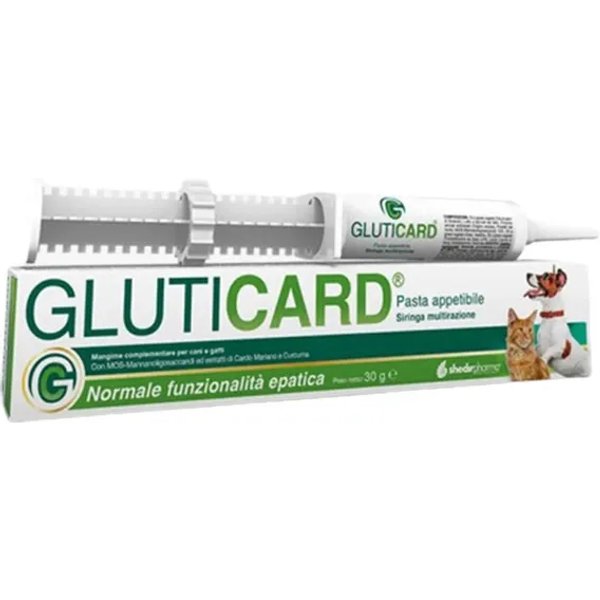 Shedir Pharma Gluticard Siringa Da 30 G - Pasta Appetibile Per Il Fegato Di Cani E Gatti-image