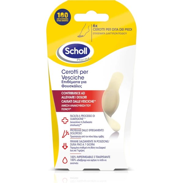 Scholl Expert Treatment - 6 Cerotti Per Vesciche Dei Piedi - Dita-image