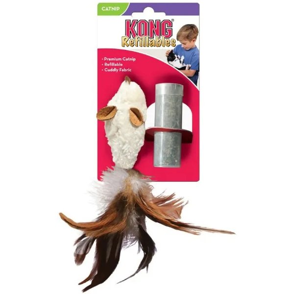 Kong Refillables Feather Mouse - Gioco In Peluche Per Gatti-image