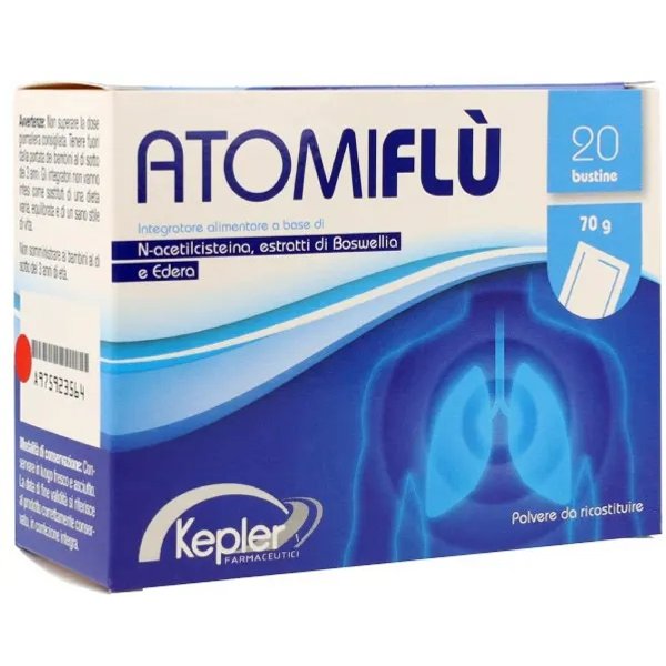 Atomiflù 20 Bustine - Integratore Per Le Vie Respiratorie-image